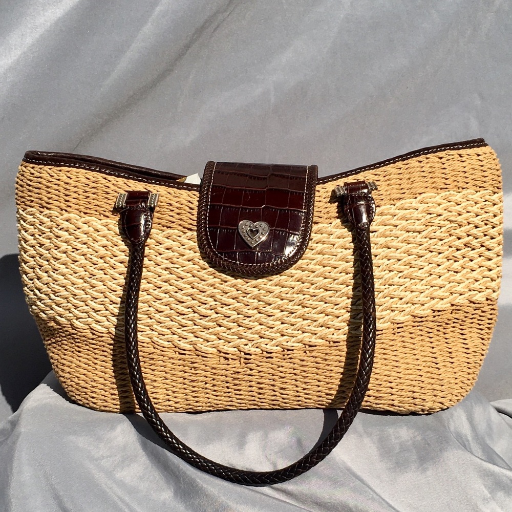 Brighton Woven Straw Shoulder Purse